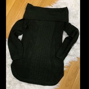 Off the shoulder knitted sweater